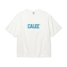 画像1: CALEE  DROP SHOULDER CALEE BLUR LOGO  TEE (1)