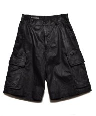 画像1: MINEDENIM  Black Coating Denim Wide Cargo SPS (1)