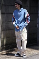 画像7: CHALLENGER  L/S TIE DYE SLEEVE DENIM SHIRT (7)