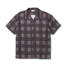 画像1: CALEE  RAYON CHECK OPEN COLLAR SH (1)