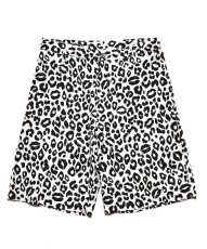 画像1: MINEDENIM  Lips Leopard Print Easy Shorts (1)