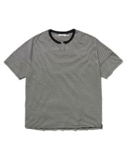 画像1: nonnative  CLERK S/S T-NECK TEE C/L PIQUE BORDER (1)