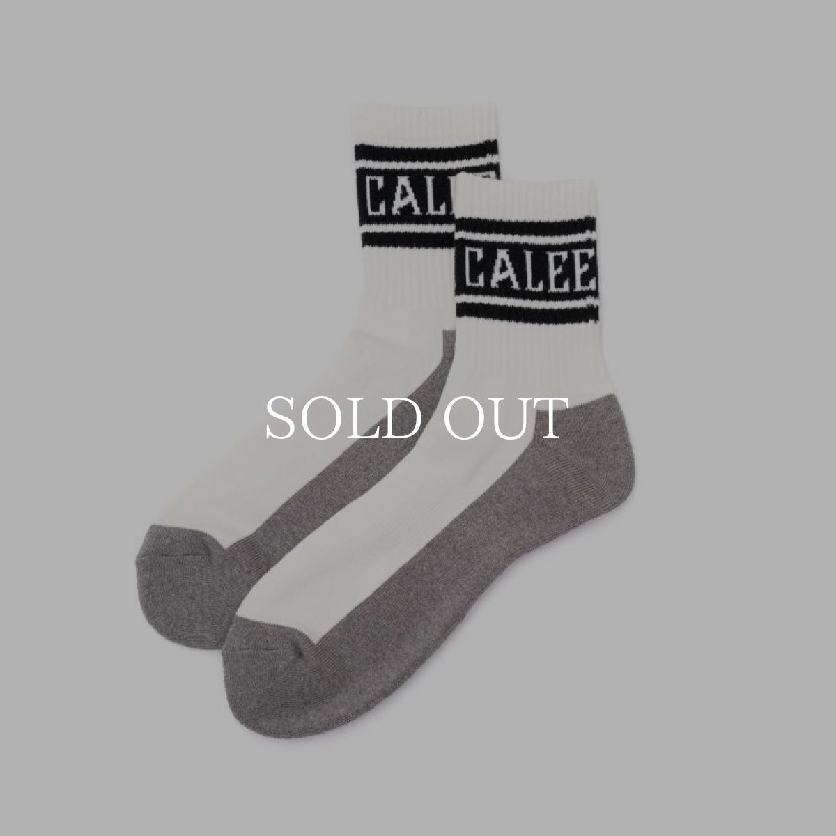 画像1: CALEE  JACQUARD PILE LINE SOCKS (1)