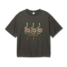 画像1: CALEE  DROP SHOULDER "INDIVIDUAL BASIS" SNAKE LOGO TEE (1)