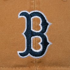 画像6: NEW ERA  9TWENTY MLB Washed Duck ボストン・レッドソックス ライトブロンズ マルーンバイザー (6)