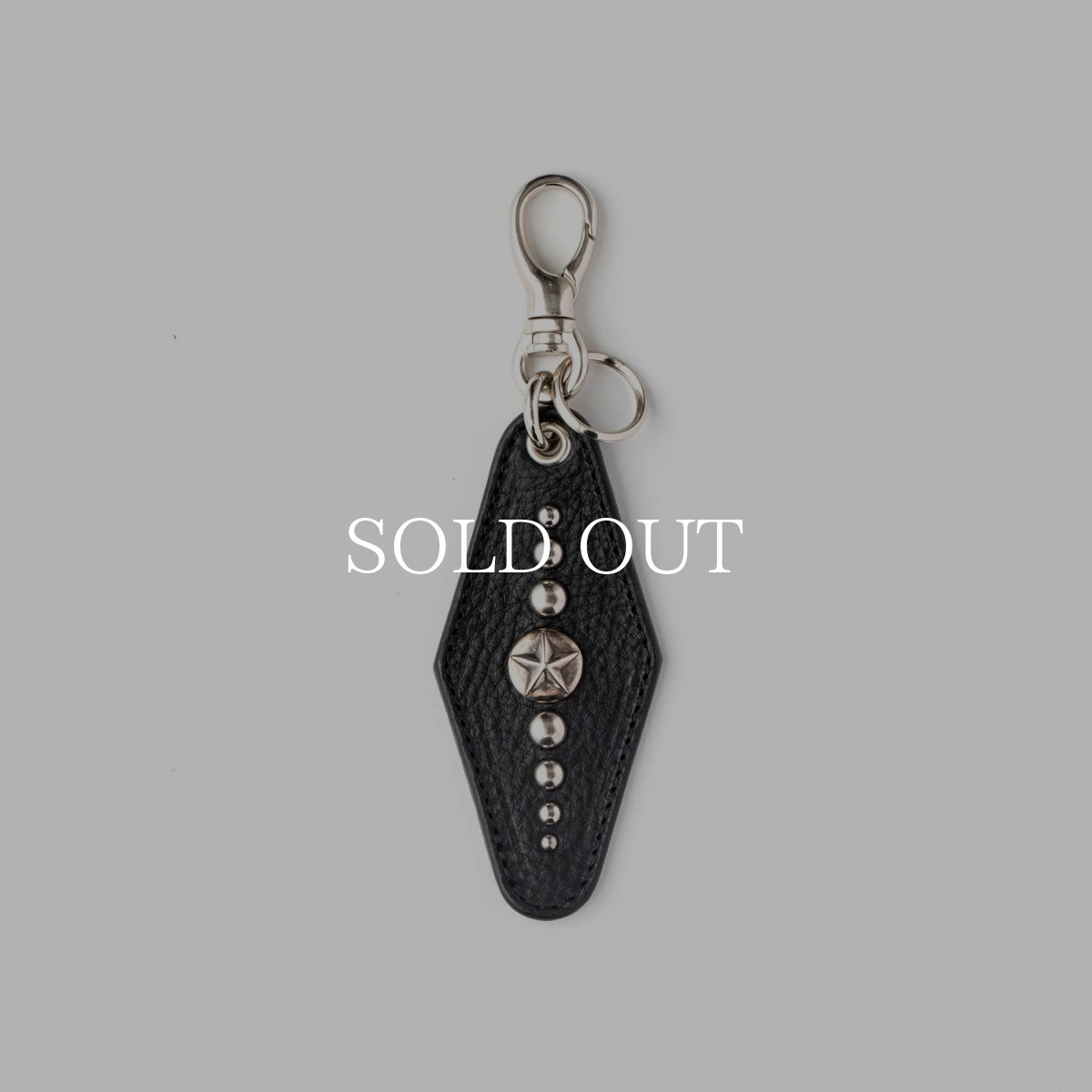 画像1: CALEE  SILVER STAR CONCHO LEATHER KEY RING ＜TYPE A＞ (1)