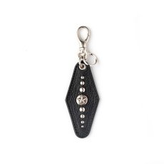 画像1: CALEE  SILVER STAR CONCHO LEATHER KEY RING ＜TYPE A＞ (1)