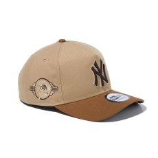 画像1: NEW ERA  9FORTY A-Frame Iced Latte ニューヨーク・ヤンキース キャメル トーステッドピーナッツバイザー (1)