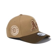 画像1: NEW ERA  9FORTY A-Frame Iced Latte オークランド・アスレチックス カーキ ウォルナットバイザー (1)