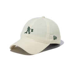 画像1: NEW ERA  9TWENTY MLB Summer Corduroy オークランド・アスレチックス クロームホワイト (1)