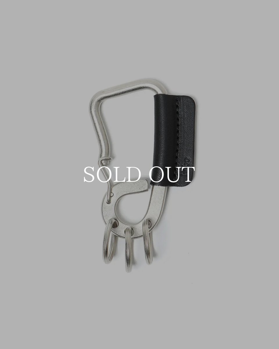 画像1: hobo  CARABINER KEY RING L with COW LEATHER (1)