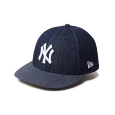 画像1: NEW ERA  LP 59FIFTY MLB Denim 2-Tone ニューヨーク・ヤンキース インディゴデニム ネイビースウェードバイザー (1)