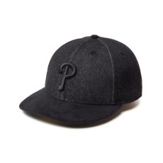 画像1: NEW ERA  LP 59FIFTY MLB Denim 2-Tone フィラデルフィア・フィリーズ ブラックデニム ブラックスウェードバイザー (1)