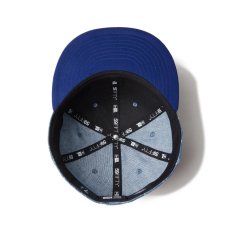 画像5: NEW ERA  59FIFTY Denim Monogram ロサンゼルス・ドジャース ウォッシュドデニム ダークロイヤルバイザー (5)