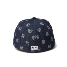 画像4: NEW ERA  59FIFTY Denim Monogram ニューヨーク・ヤンキース インディゴデニム (4)