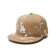 画像1: NEW ERA  9FIFTY Dripping ロサンゼルス・ドジャース カーキ (1)