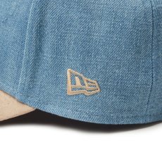 画像6: NEW ERA  9FORTY A-Frame MLB Denim 2-Tone ニューヨーク・ヤンキース ウォッシュドデニム カーキスウェードバイザー (6)