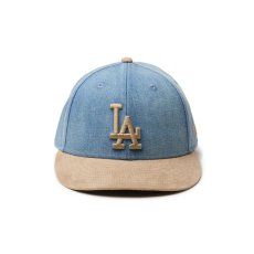 画像7: NEW ERA  LP 59FIFTY MLB Denim 2-Tone ロサンゼルス・ドジャース ウォッシュドデニム カーキスウェードバイザー (7)