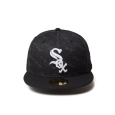 画像2: NEW ERA  59FIFTY Denim Monogram シカゴ・ホワイトソックス ブラックデニム ブラックバイザー (2)