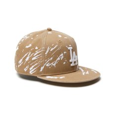 画像3: NEW ERA  9FIFTY Dripping ロサンゼルス・ドジャース カーキ (3)