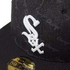 画像6: NEW ERA  59FIFTY Denim Monogram シカゴ・ホワイトソックス ブラックデニム ブラックバイザー (6)