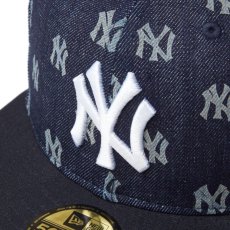 画像6: NEW ERA  59FIFTY Denim Monogram ニューヨーク・ヤンキース インディゴデニム (6)