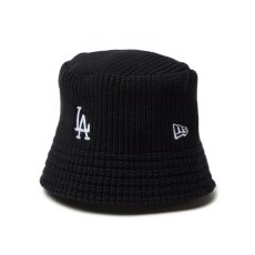 画像1: NEW ERA  ニットバケット Knit Bucket ロサンゼルス・ドジャース ブラック (1)