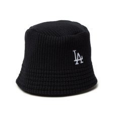 画像2: NEW ERA  ニットバケット Knit Bucket ロサンゼルス・ドジャース ブラック (2)