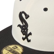 画像6: NEW ERA  59FIFTY MLB Wool Visor シカゴ・ホワイトソックス クローム ブラックバイザー (6)