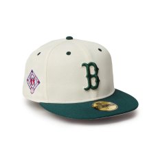 画像1: NEW ERA  59FIFTY MLB Wool Visor ボストン・レッドソックス クローム ダークグリーンバイザー (1)