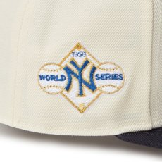 画像2: NEW ERA  59FIFTY MLB Wool Visor ニューヨーク・ヤンキース クローム ネイビーバイザー (2)