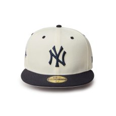 画像5: NEW ERA  59FIFTY MLB Wool Visor ニューヨーク・ヤンキース クローム ネイビーバイザー (5)