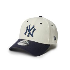 画像1: NEW ERA  9FORTY MLB Wool Visor ニューヨーク・ヤンキース クローム ネイビーバイザー (1)