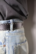 画像7: MINEDENIM  Double Studs Leather Belt (7)