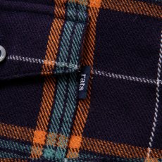 画像4: RATS  COTTON FLANNEL NAVY CHECK SHIRT (4)