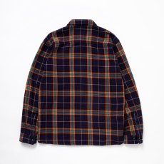 画像2: RATS  COTTON FLANNEL NAVY CHECK SHIRT (2)