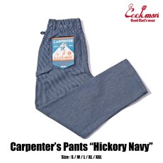 画像1: COOKMAN  カーペンターズパンツ Carpenter's Pants Hickory Navy (1)