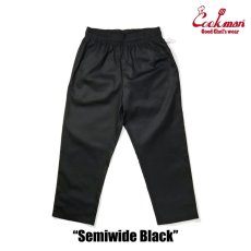 画像3: COOKMAN  シェフパンツ Chef Pants Semiwide Black (3)