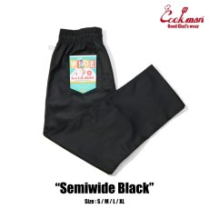 画像1: COOKMAN  シェフパンツ Chef Pants Semiwide Black (1)