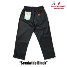 画像4: COOKMAN  シェフパンツ Chef Pants Semiwide Black (4)