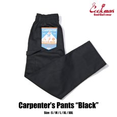 画像1: COOKMAN  カーペンターズパンツ Carpenter's Pants Denim Black (1)