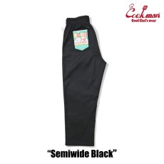 画像2: COOKMAN  シェフパンツ Chef Pants Semiwide Black (2)