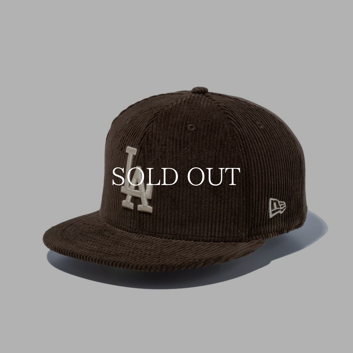 画像1: NEW ERA  59FIFTY MLB Corduroy コーデュロイ ロサンゼルス・ドジャース ダークブラウン (1)