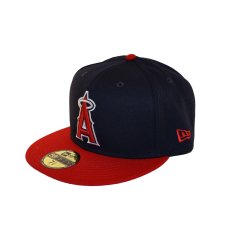 画像1: NEW ERA  59FIFTY MVP ロサンゼルス・エンゼルス Mike Trout ネイビー スカーレットバイザー (1)