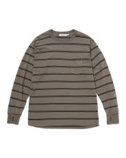 画像1: nonnative  DWELLER L/S TEE COTTON JERSEY BORDER (1)