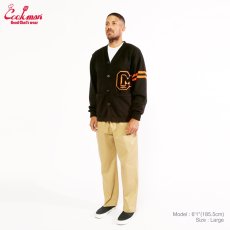 画像7: COOKMAN  カーディガン Knitted Cardigan Letterman Black  (7)