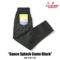 画像1: COOKMAN  Chef Pants Sauce Splash Camo Black (1)