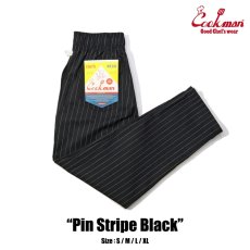 画像1: COOKMAN  Chef Pants Pin Stripe Black (1)