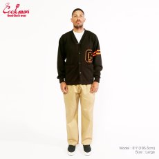 画像6: COOKMAN  カーディガン Knitted Cardigan Letterman Black  (6)