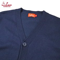 画像3: COOKMAN  カーディガン Knitted Cardigan Letterman Navy  (3)